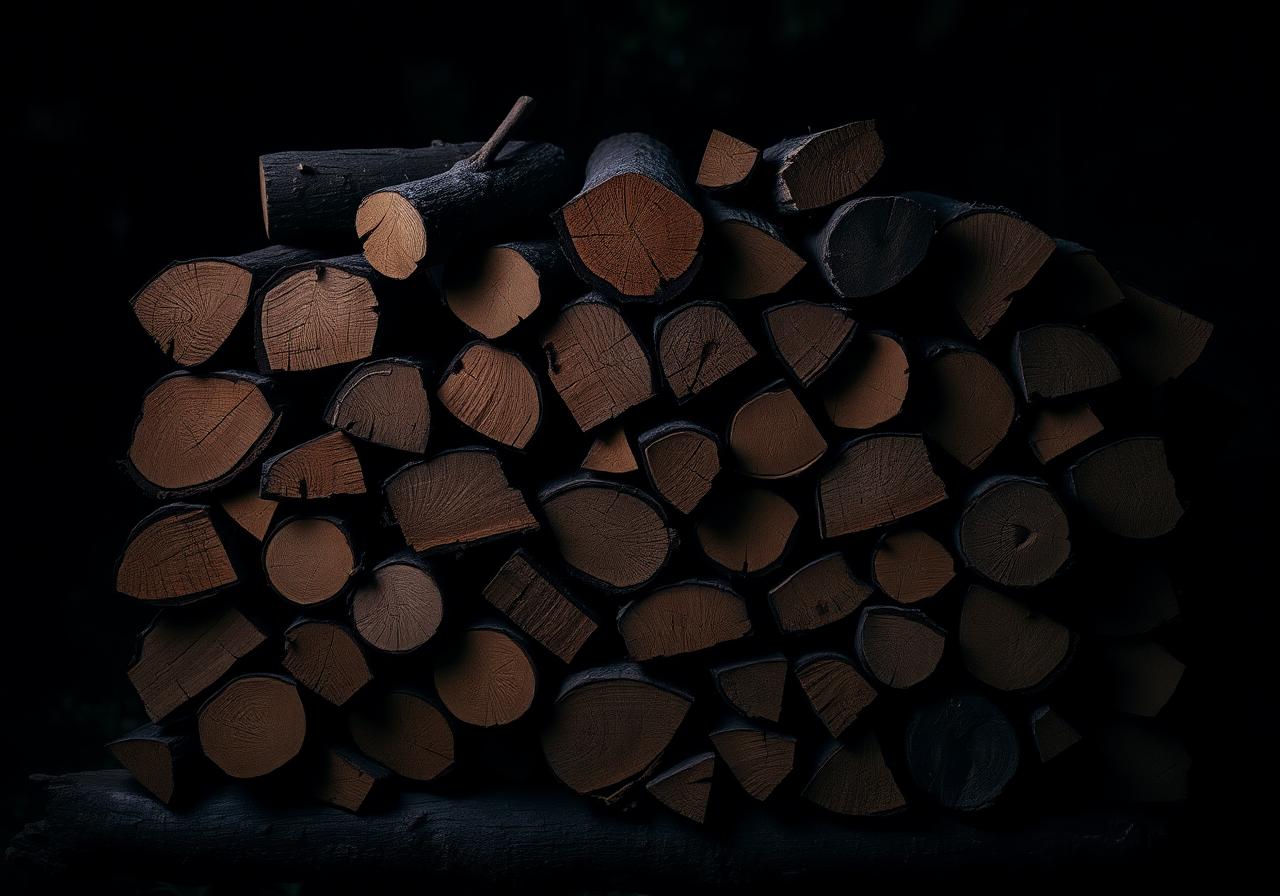 Stack of seasoned firewood